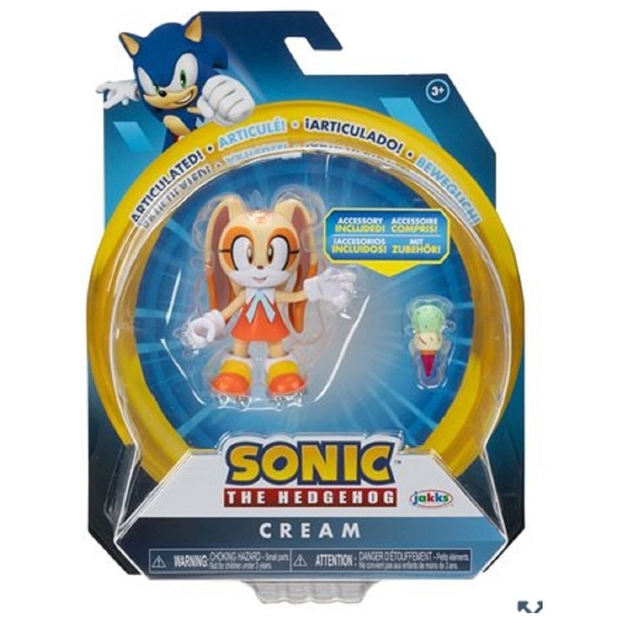 Jakks Pacific Sonic the Hedgehog 4-Inch Action Figures with Accessory Cream with Ring